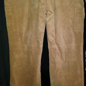 Leather seude pants